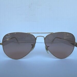 Ray-Ban Aviator Sunglasses 58014 Gold Frame Brown Lens Some Tarnish Fair